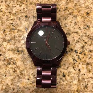 Michael Kors burgundy watch